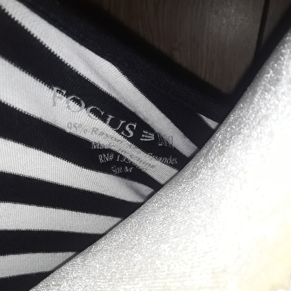 Womans Medium Layered Striped Long Sleeved Blouse Casual Top Airy Loose Fit Top - Picture 5 of 5